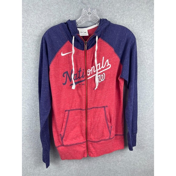 Nike Washington Nationals‎ Hoodie Mens M Red MLB Baseball Full Zip - Picture 1 of 10